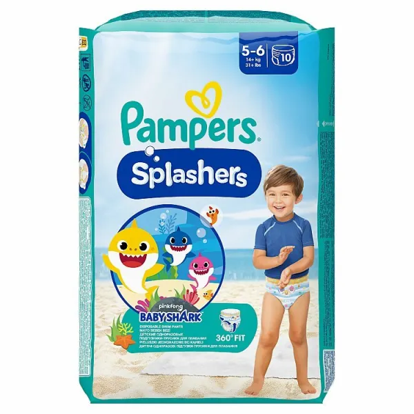 Pampers Splashers 5 14kg plienky do vody 10 ks