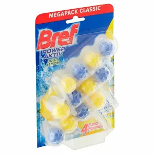 Bref Power Aktiv WC závesný blok tuhý 3 x 50 g Citrón