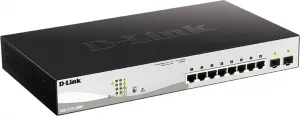 D-Link DGS-1210-10MP/E 10-Port Gigabit PoE+ Smart Switch inc. 2x SFP Ports, POE budget 130W