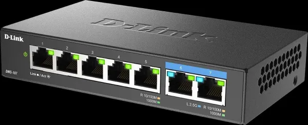 D-Link DMS-107/E 7-Port Multi-Gigabit Unmanaged Switch