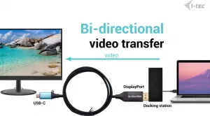 i-tec USB-C DisplayPort Bi-Directional Cable Adapter 8K/30Hz 150cm