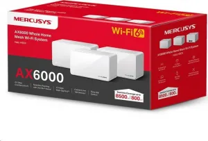 MERCUSYS Halo H90X(3-pack) WiFi6 Mesh (AX6000,2,4GHz/5GHz,1x2,5GbELAN/WAN,2xGbELAN/WAN)