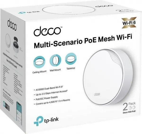 AX3000 WiFi Deco X50-PoE 3pack TP-LINK
