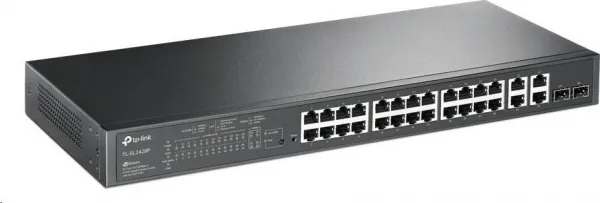 TP-Link OMADA JetStream switch TL-SL2428P (24x100Mb/s, 2xGbE, 2GbE/2xSFP combo, 24xPoE+, 250W)
