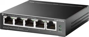 TP-Link Easy Smart switch TL-SG105MPE (5xGbE, 4xPoE+, 120W, fanless)