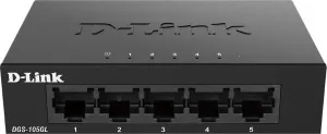 D-Link DGS-105GL 5-portový gigabitový stolný prepínač s kovovým puzdrom