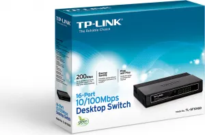 TP-Link TL-SF1016D switch (16x100Mb/s, fanless)