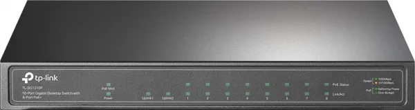 TP-Link CCTV switch TL-SG1210P (8xGbE, 1xGbE uplink, 1xSFP, 8xPoE+, 63W, fanless)