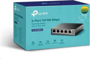 TP-Link switch TL-SF1005LP (5x100Mb/s, 4xPoE, 41W, fanless)