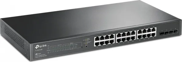 tp-link TL-SG2428P, 28 portový gigabitový inteligentný switch JetStream s 24 portami PoE+ TL-SG2428P