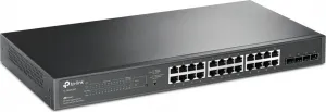 tp-link TL-SG2428P, 28 portový gigabitový inteligentný switch JetStream s 24 portami PoE+ TL-SG2428P