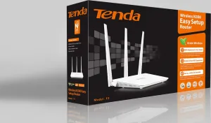 Tenda F303 (F3) Wireless-N Router 802.11b/g/n,300Mbps, 1xWAN, 3xLAN, 3xFix. Mravec. 5dBi