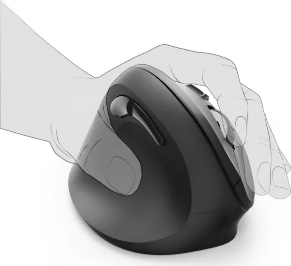 Vertikálna ergonomická bezdrôtová myš Hama EMW-500L, ľavá, čierna