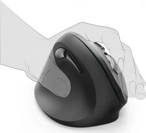 Vertikálna ergonomická bezdrôtová myš Hama EMW-500L, ľavá, čierna