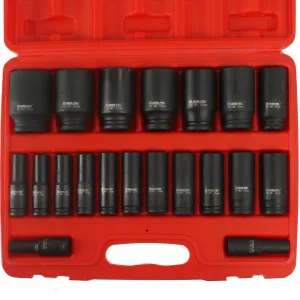 MARPOL MAR-POL® sada rázových hlavíc 1/2" (20 ks) 10–38 mm, 78 mm
