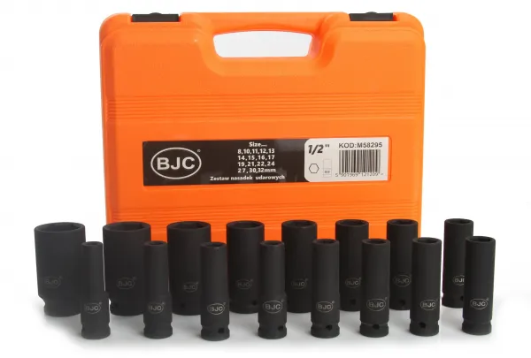 Nástrčné kľúče hlavice 1/2 " sada 16 dielna 8-32mm BJC