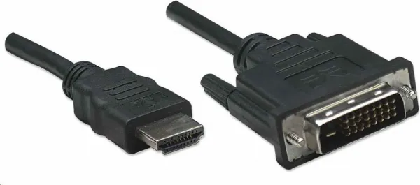 Manhattan HDMI kábel na DVI-D, Dual Link, 1 m, čierny