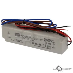 LED napájací zdroj 60W, 12V, IP67 - Vodeodolný MEAN-WELL