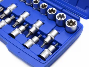 Geko Sada nástrčných hlavíc kľúčov bitov TORX 1/2" 19 ks