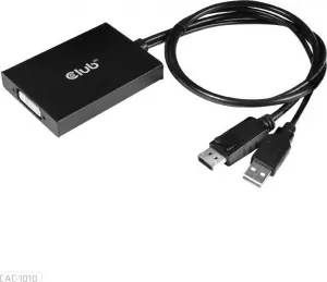 Club 3D Club3D Aktívny adaptér DisplayPort na Dual Link DVI-D, napájanie USB, 60 cm, HDCP ON