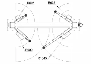 ATH-Heinl Bezprejazdový dvojstĺpový zdvihák ATH Comfort Lift 2,4XL