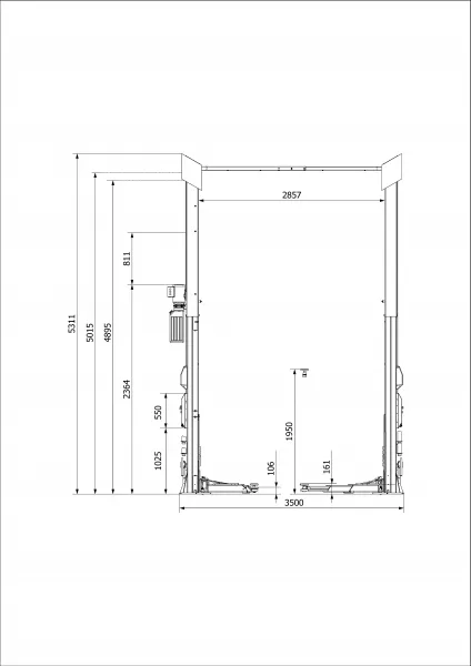 ATH-Heinl Bezprejazdový dvojstĺpový zdvihák ATH Comfort Lift 2.55XL