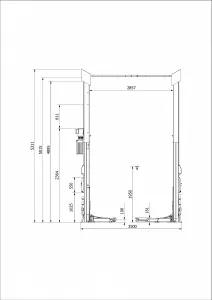 ATH-Heinl Bezprejazdový dvojstĺpový zdvihák ATH Comfort Lift 2.55XL