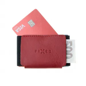 Kožená peňaženka FIXED Tiny Wallet for AirTag z pravej hovädzej kože, (červená) FIXWAT-STN2-RD