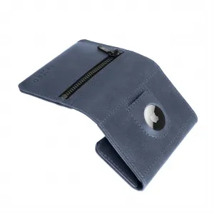 Kožená peňaženka FIXED Tripple Wallet for AirTag z pravej hovädzej kože, (modrá) FIXWAT-TR2-BL