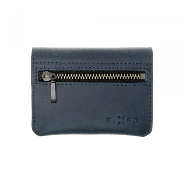 Kožená peňaženka FIXED Tripple Wallet for AirTag z pravej hovädzej kože, (modrá) FIXWAT-TR2-BL