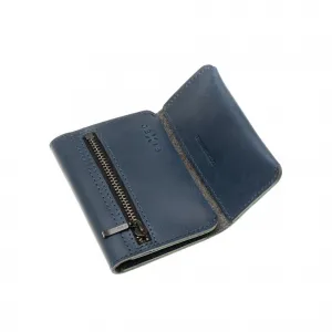 Kožená peňaženka FIXED Tripple Wallet for AirTag z pravej hovädzej kože, (modrá) FIXWAT-TR2-BL