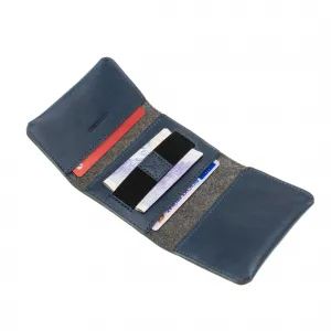 Kožená peňaženka FIXED Tripple Wallet for AirTag z pravej hovädzej kože, (modrá) FIXWAT-TR2-BL