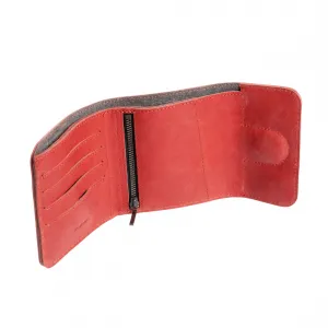 Kožená peňaženka FIXED Classic Wallet for AirTag z pravej hovädzej kože, (červená) FIXWAT-SCW2-RD