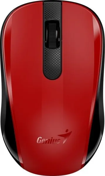 Genius Myš NX-8008S, 1200DPI, 2.4 [GHz], optická, 3tl., bezdrátová USB, červená, 1 ks AA