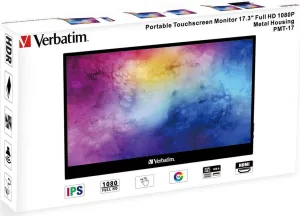 Verbatim PMT-17 Portable Touchscreen Monitor 17.3" Full HD 1080p Metal Housing Přenosný dotykový monitor