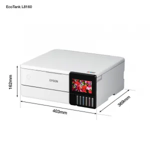 EPSON L8160 (biela), ecoTANK A4, potlač CD/DVD, sieť, DUPLEX, Wi-Fi, iPrint C11CJ20402