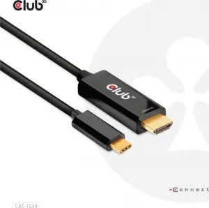 Club3D aktívny kábel HDMI na USB-C, 4K60Hz, 1.8m, M/M