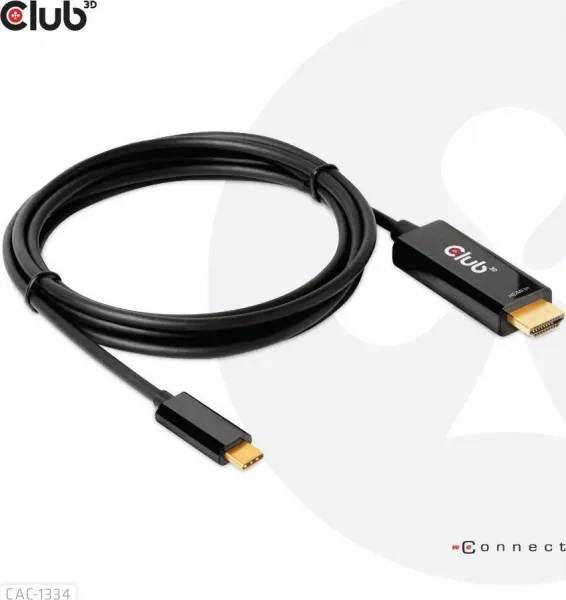 Club3D aktívny kábel HDMI na USB-C, 4K60Hz, 1.8m, M/M