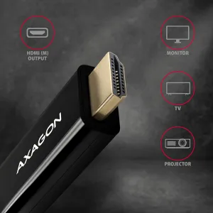 AXAGON RVDM-HI14C2, Mini DisplayPort -> HDMI 1.4 redukcie / kábel 1.8 m, 4K/30Hz