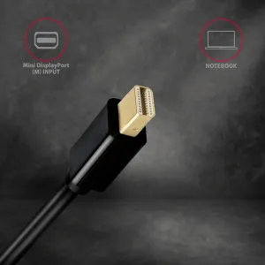 AXAGON RVDM-HI14C2, Mini DisplayPort -> HDMI 1.4 redukcie / kábel 1.8 m, 4K/30Hz