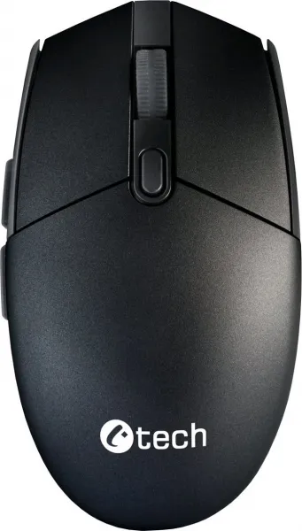 Myš C-TECH WLM-06S, černo-grafitová, bezdrátová, silent mouse, 1600DPI, 6 tlačítek, USB nano receiver