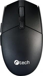 Myš C-TECH WLM-06S, černo-grafitová, bezdrátová, silent mouse, 1600DPI, 6 tlačítek, USB nano receiver