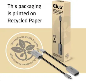 Club 3D Club3D Aktívny adaptér USB-C na DisplayPort 1.4, 8K60Hz DSC1.2 HDR HBR3