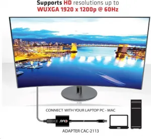Club 3D Aktívny adaptér Club3D Mini DisplayPort na VGA