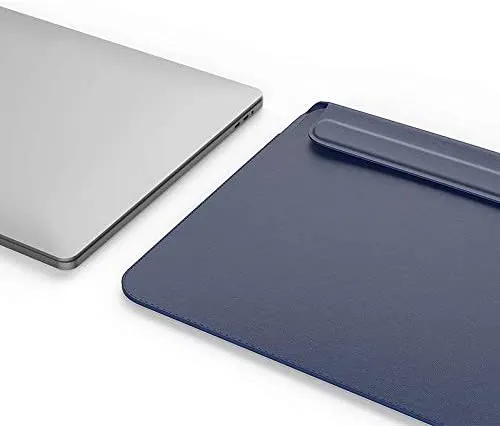 WiWU PU Leather Slim Skin Pro Sleeve for MacBook Pro 14" (2021-2025) - Navy Blue