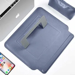 WiWU PU Leather Slim Skin Pro Sleeve for MacBook Pro 14" (2021-2025) - Navy Blue
