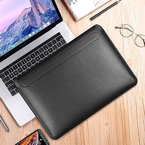 WiWU PU Leather Slim Skin Pro Sleeve for MacBook Pro 14" (2021-2025) - Black