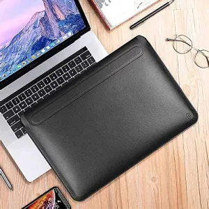 WiWU PU Leather Slim Skin Pro Sleeve for MacBook Pro 14" (2021-2025) - Black