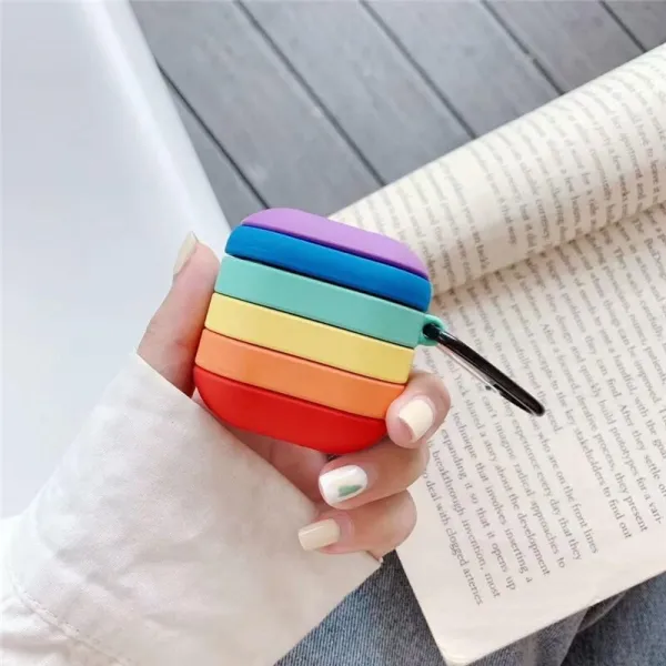 Innocent AirPods Silicone 3D Rainbow Stripe Case - AirPods Pro