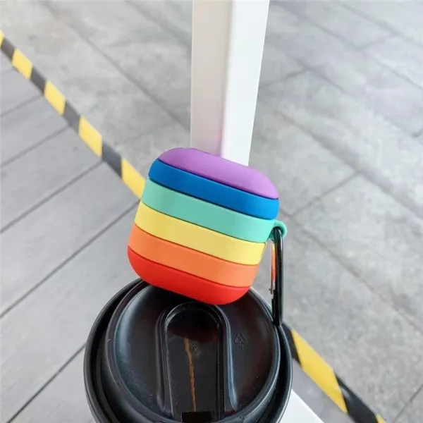 Innocent AirPods Silicone 3D Rainbow Stripe Case - AirPods Pro